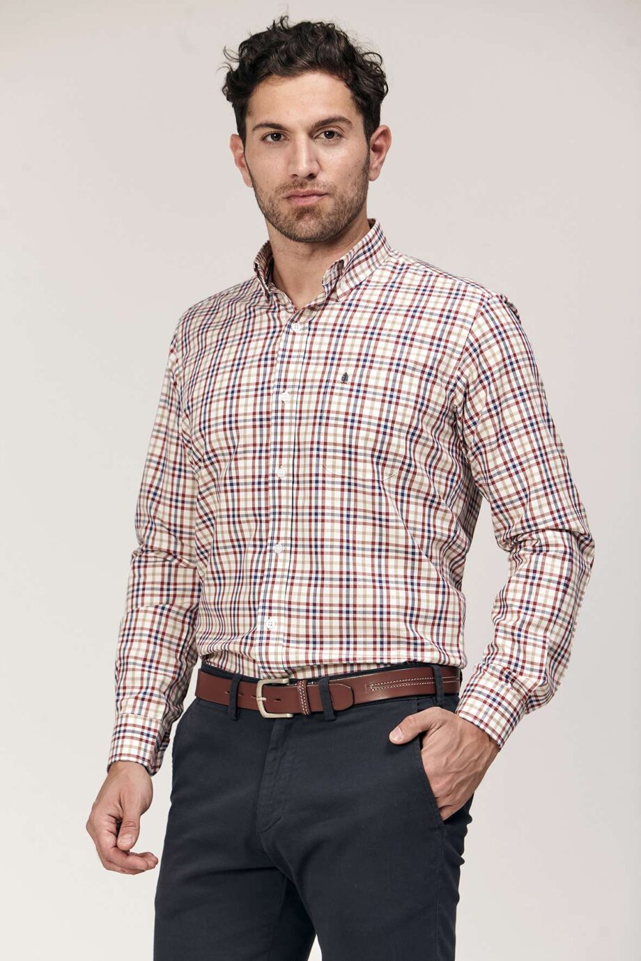 Camisa regular fit a cuadros