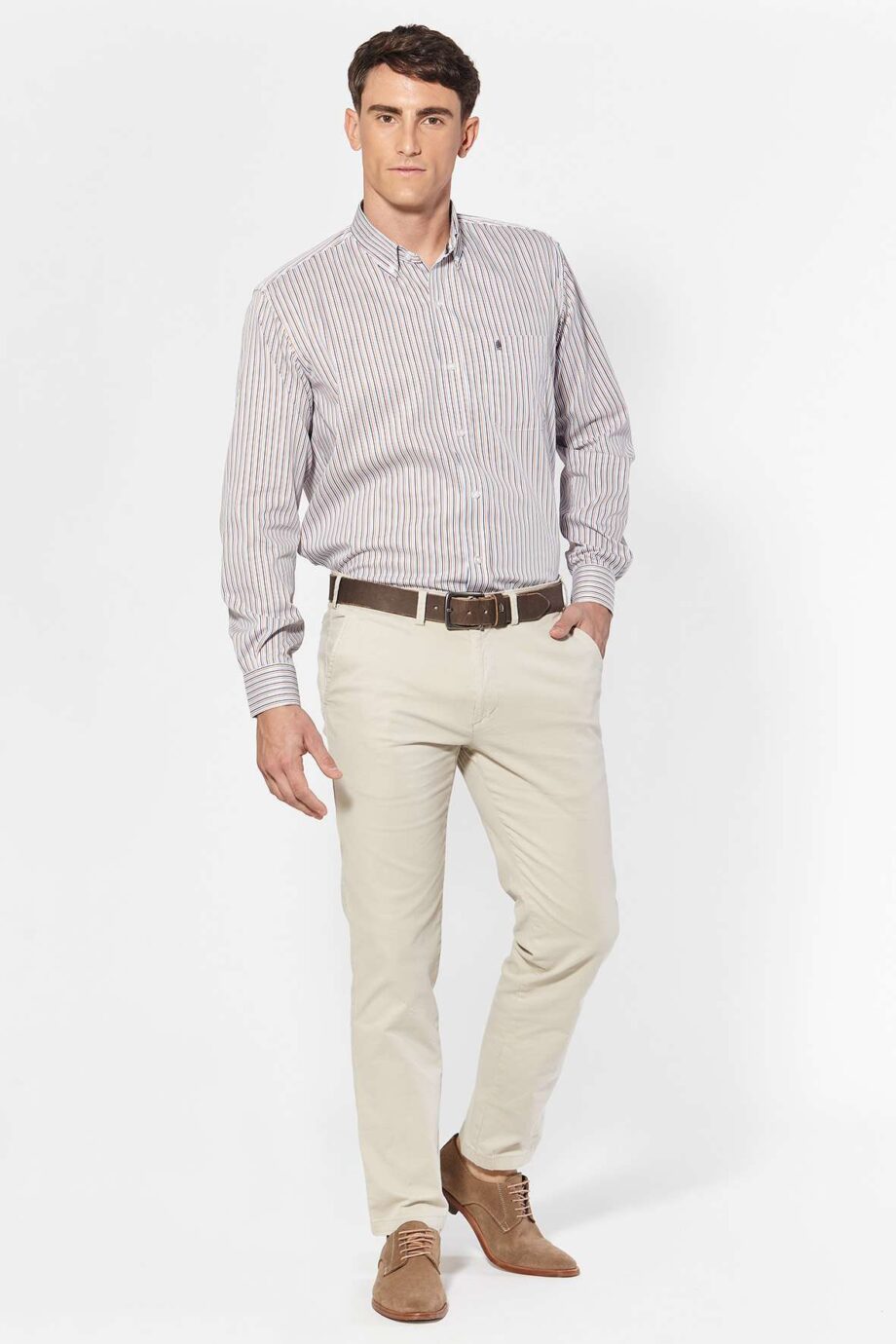 Camisa regular fit a rayas