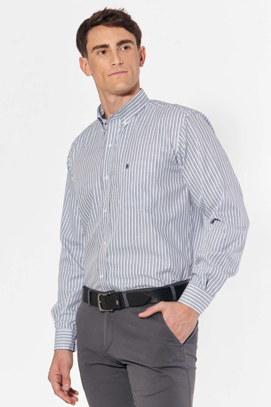 Camisa regular fit a rayas