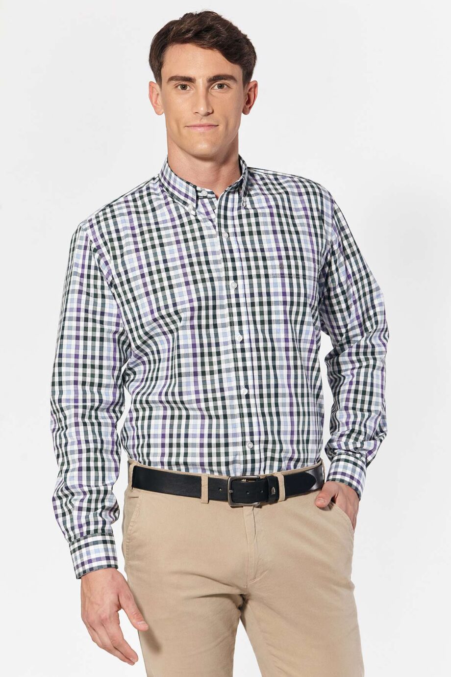Camisa regular fit a cuadros