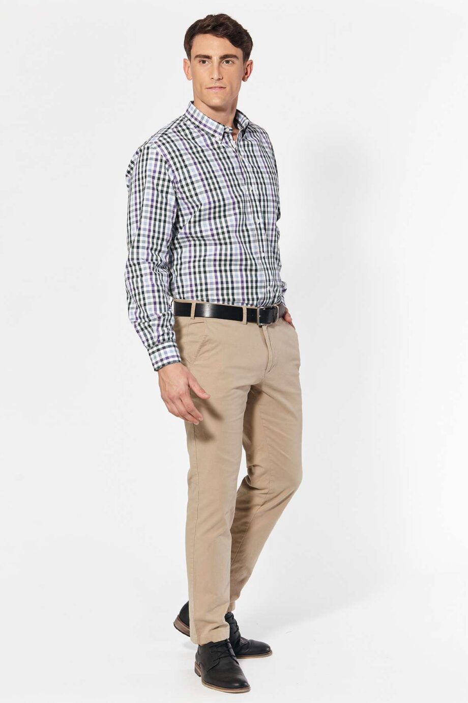 Camisa regular fit a cuadros