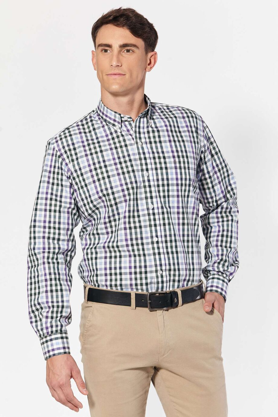 Camisa regular fit a cuadros