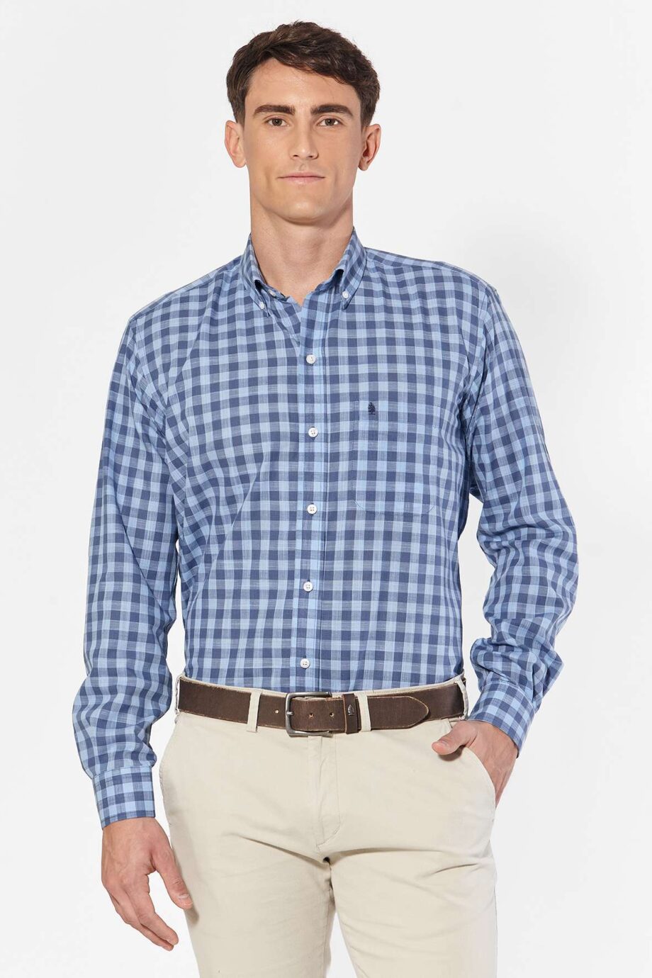 Camisa regular fit a cuadros