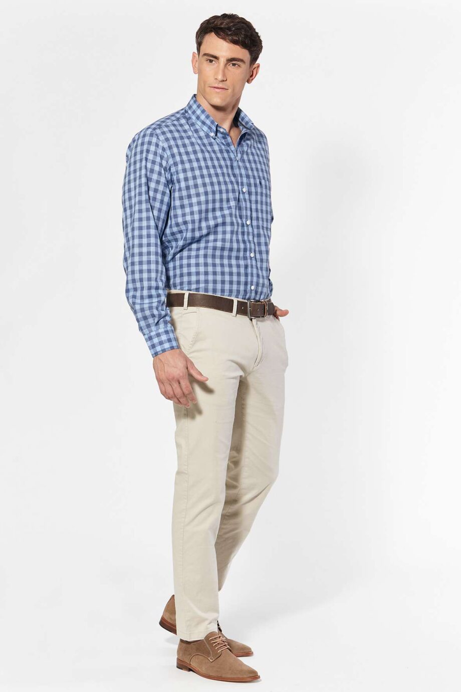 Camisa regular fit a cuadros