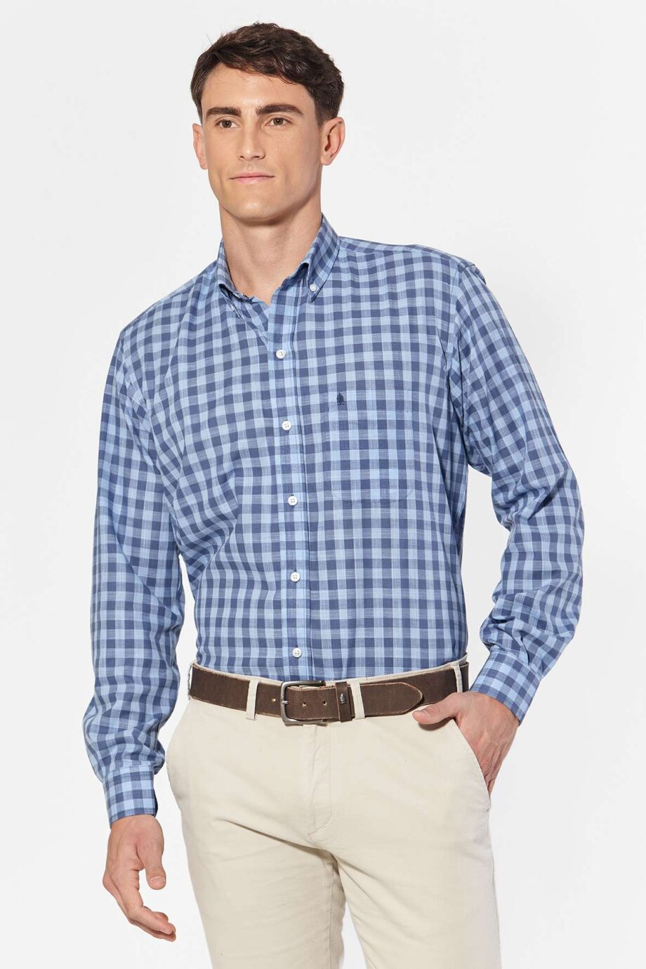 Camisa regular fit a cuadros