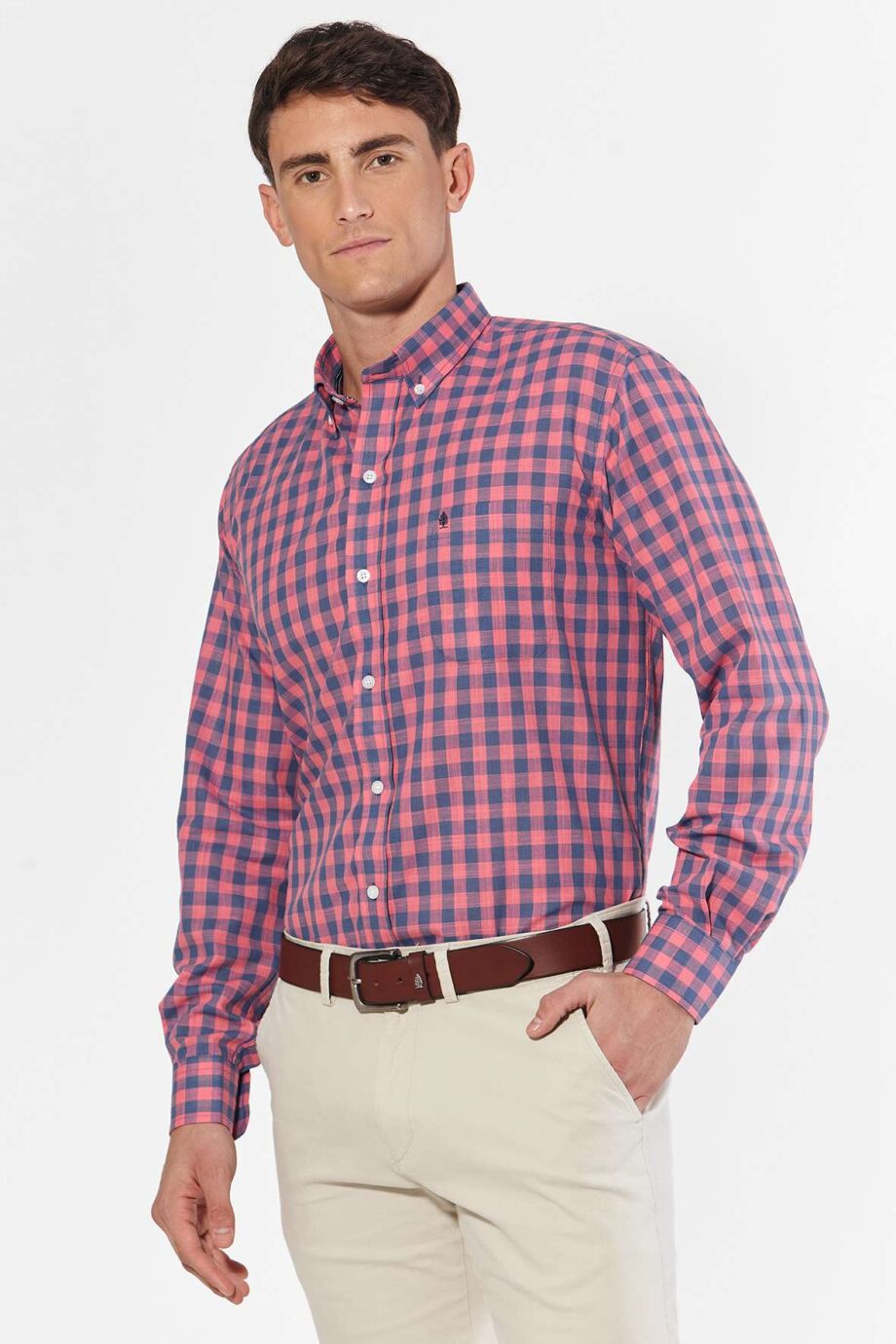 Camisa regular fit a cuadros