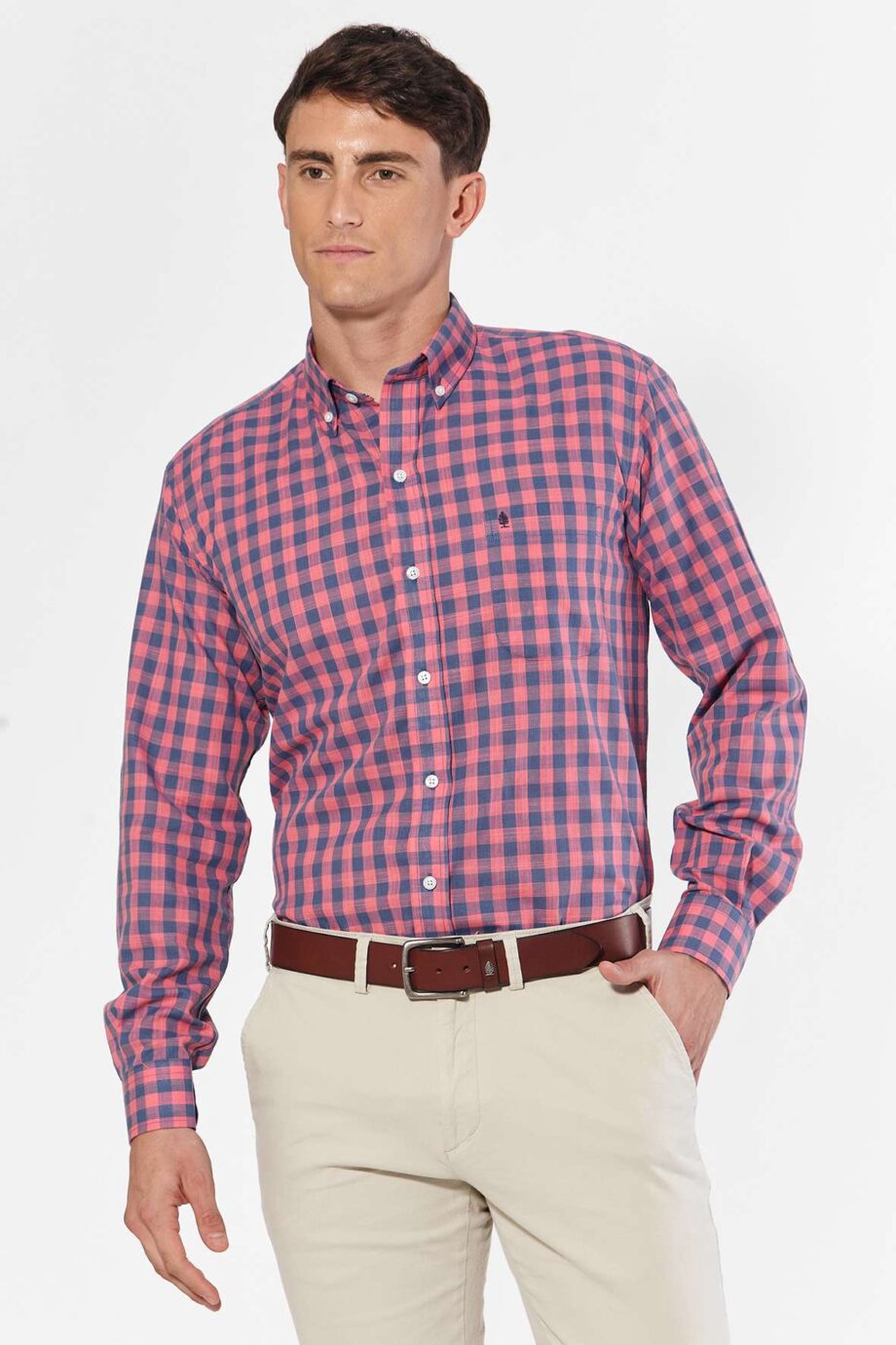 Camisa regular fit a cuadros