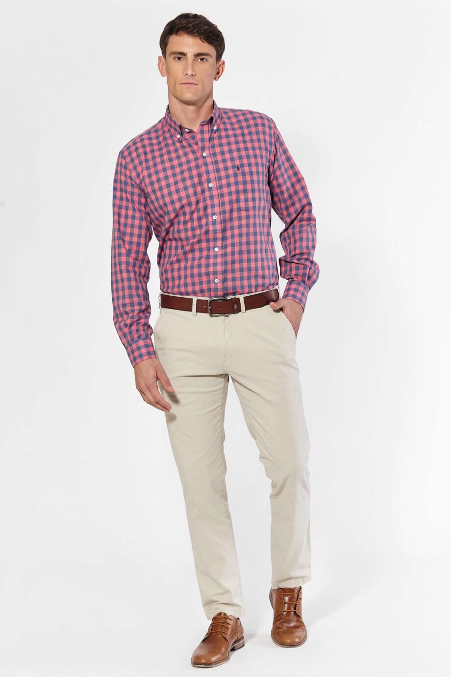 Camisa regular fit a cuadros