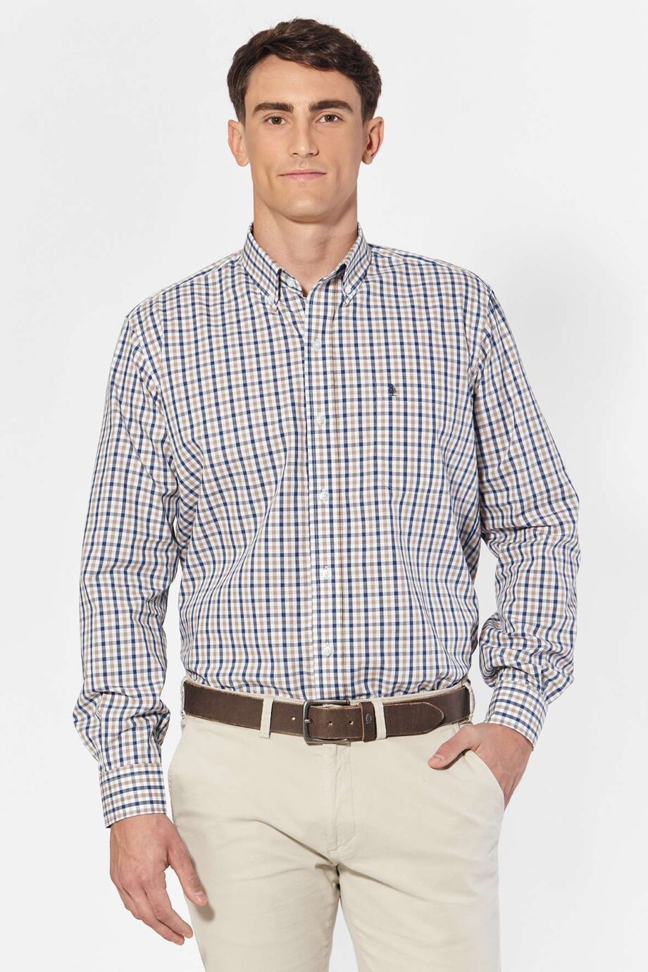 Camisa regular fit a cuadros