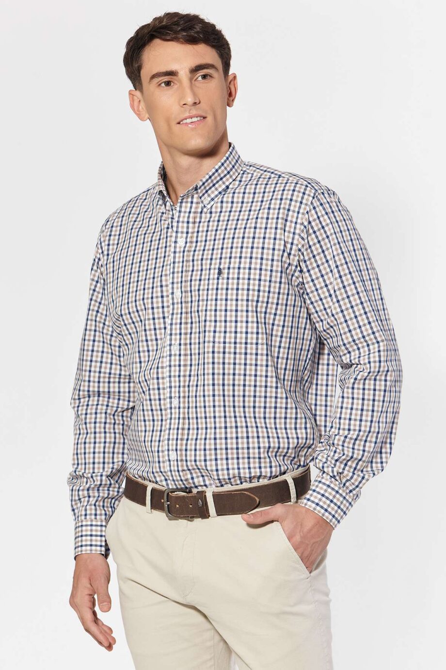 Camisa regular fit a cuadros