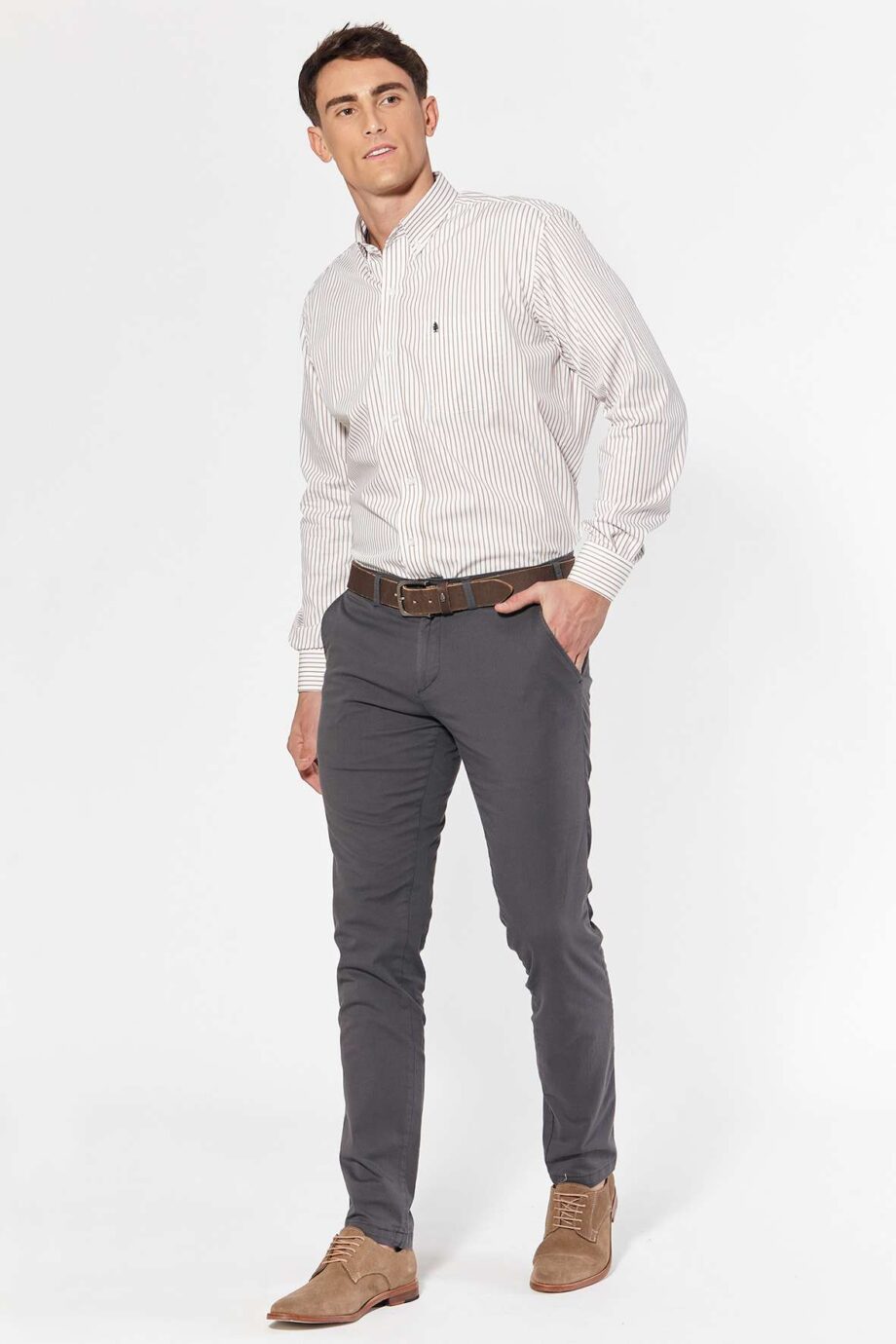 Camisa regular fit a rayas
