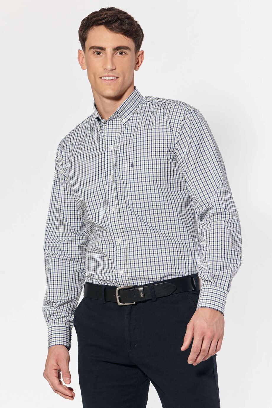 Camisa regular fit a cuadros