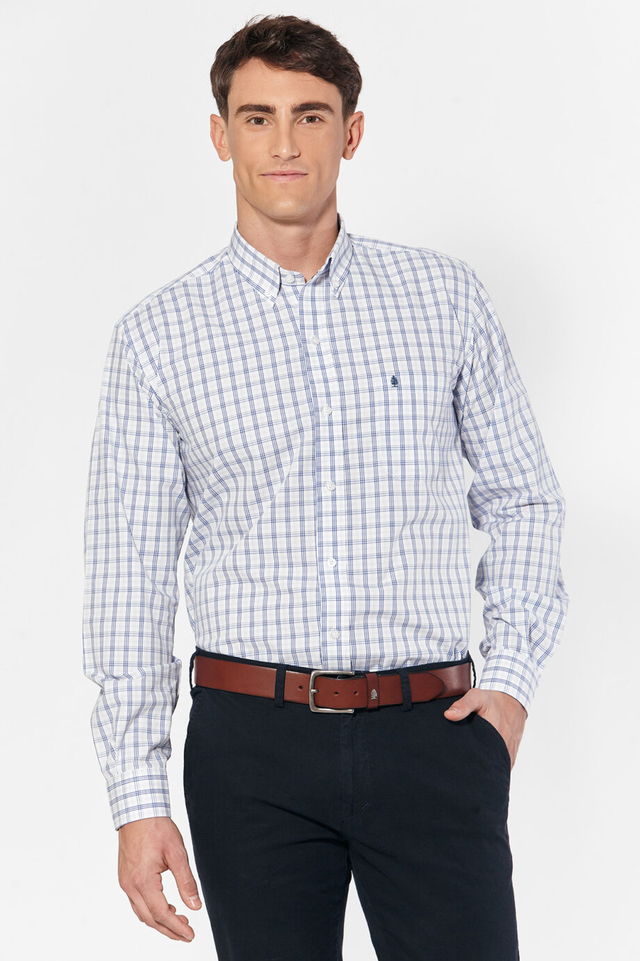 Camisa regular fit a cuadros
