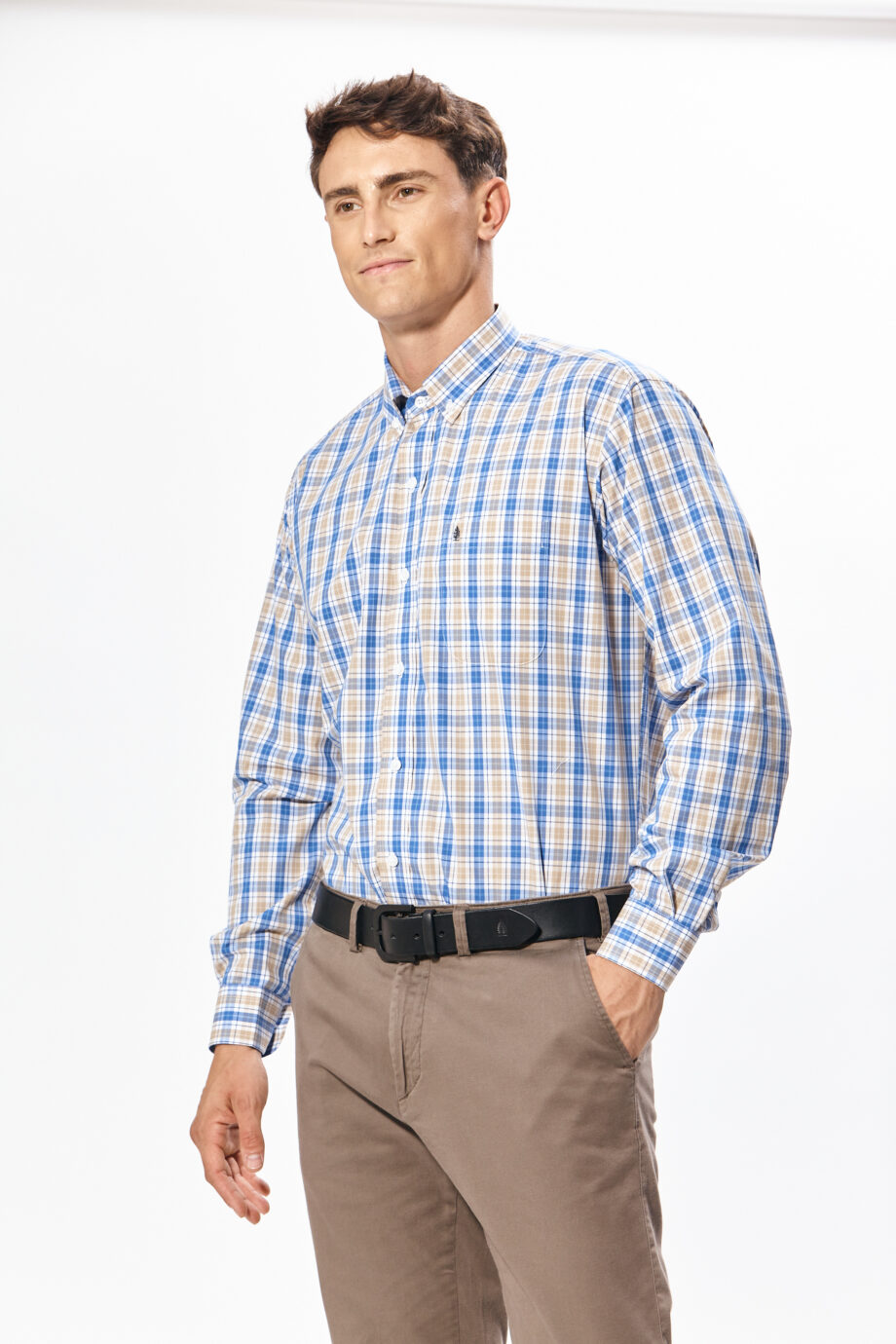 Camisa regular fit a cuadros