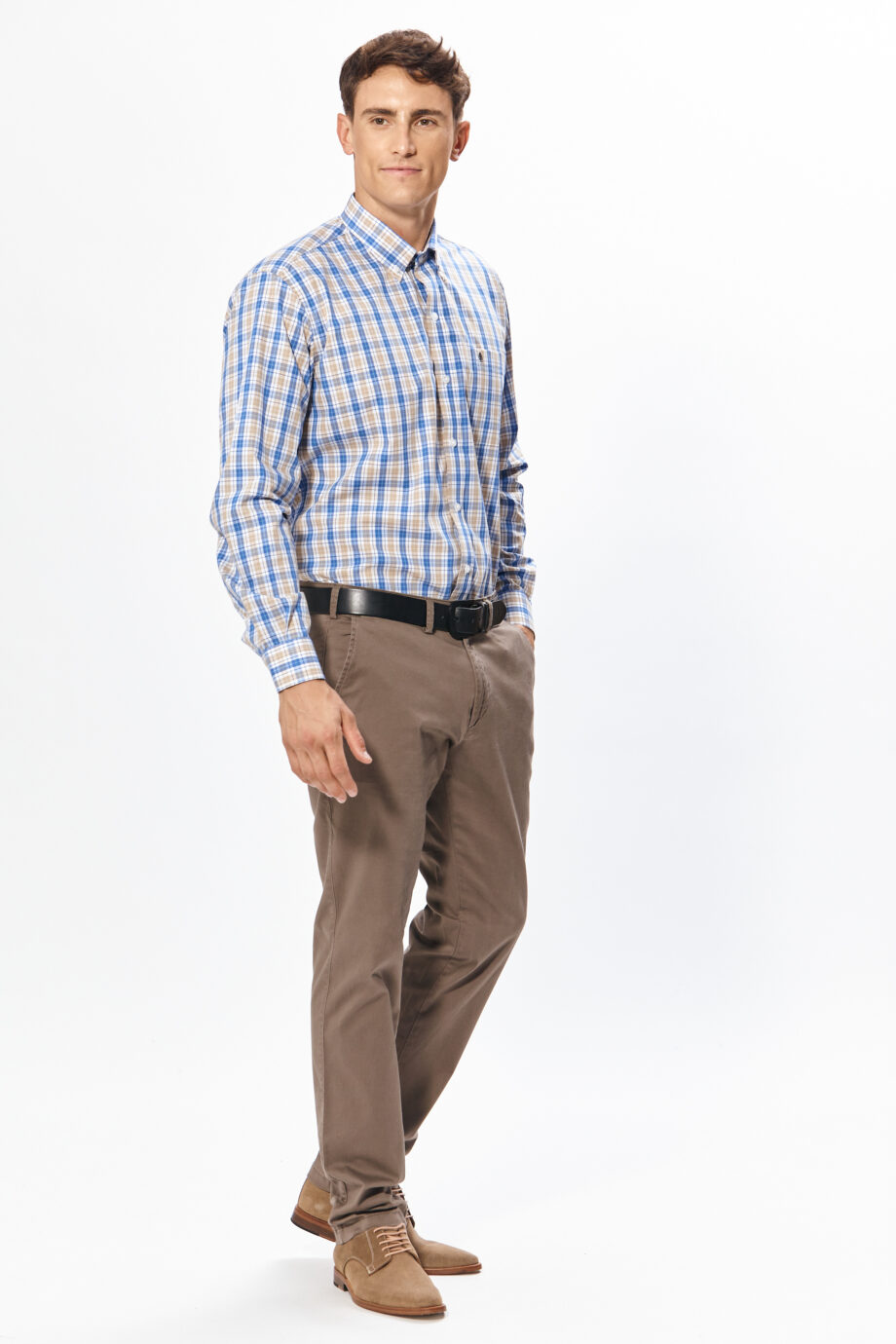 Camisa regular fit a cuadros
