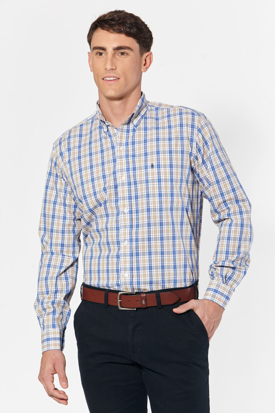 Camisa regular fit a cuadros
