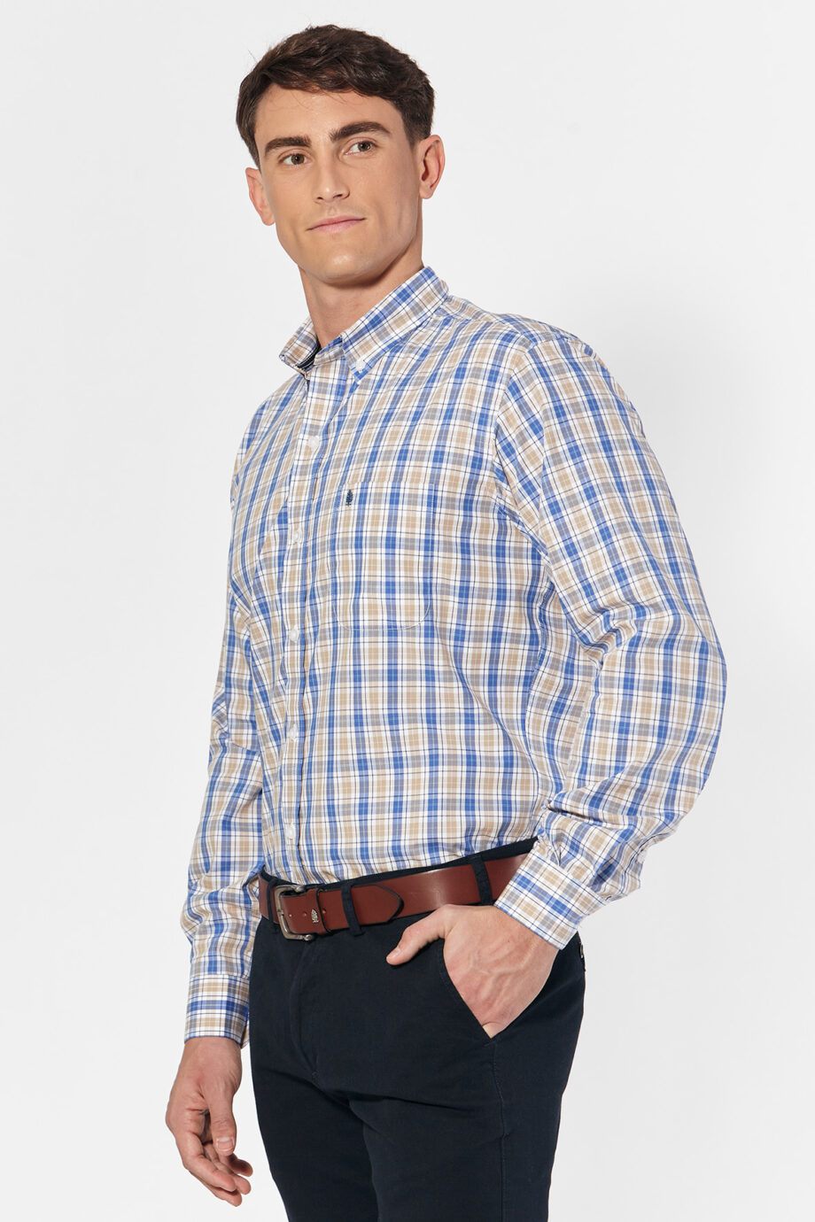 Camisa regular fit a cuadros