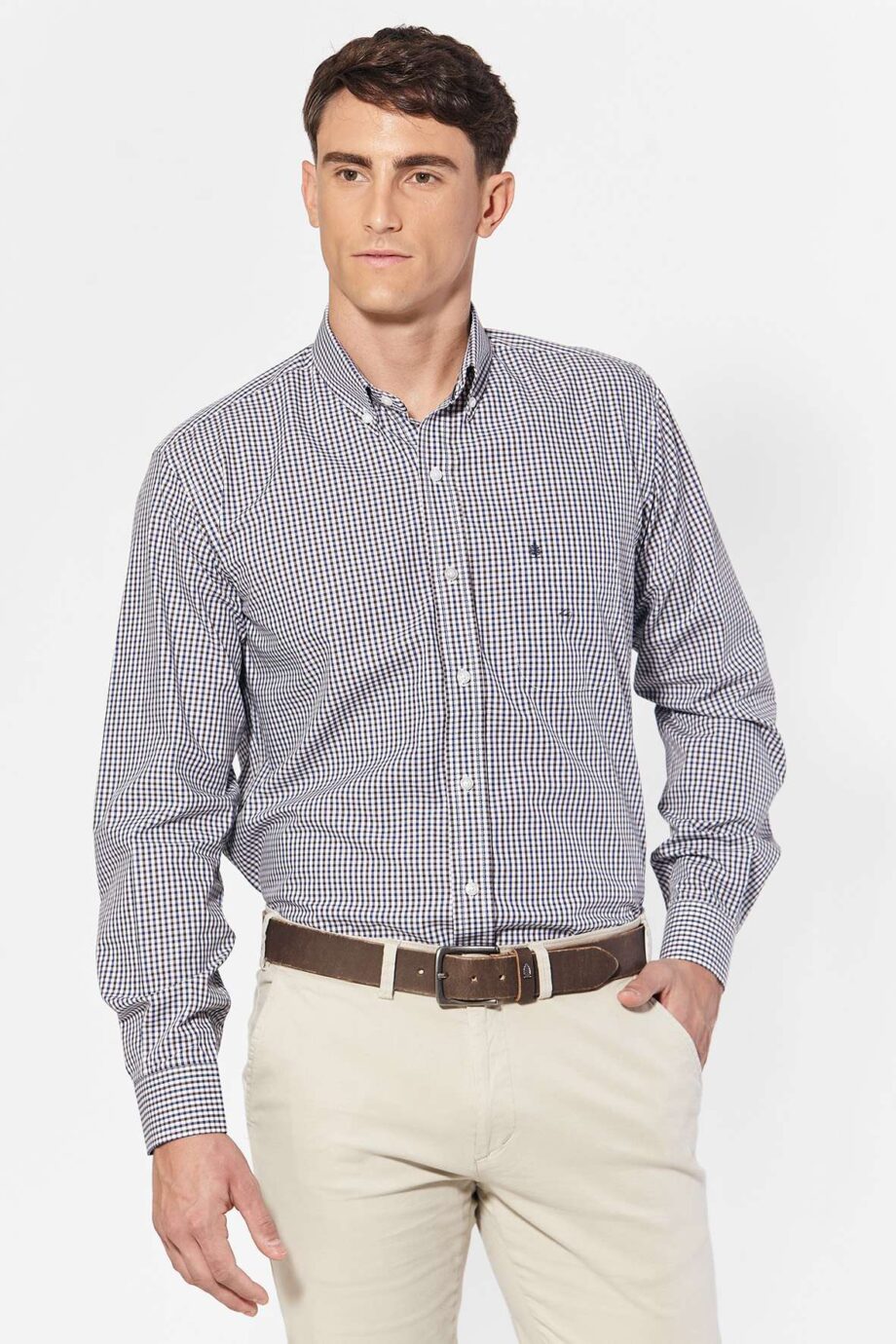 Camisa regular fit a cuadros