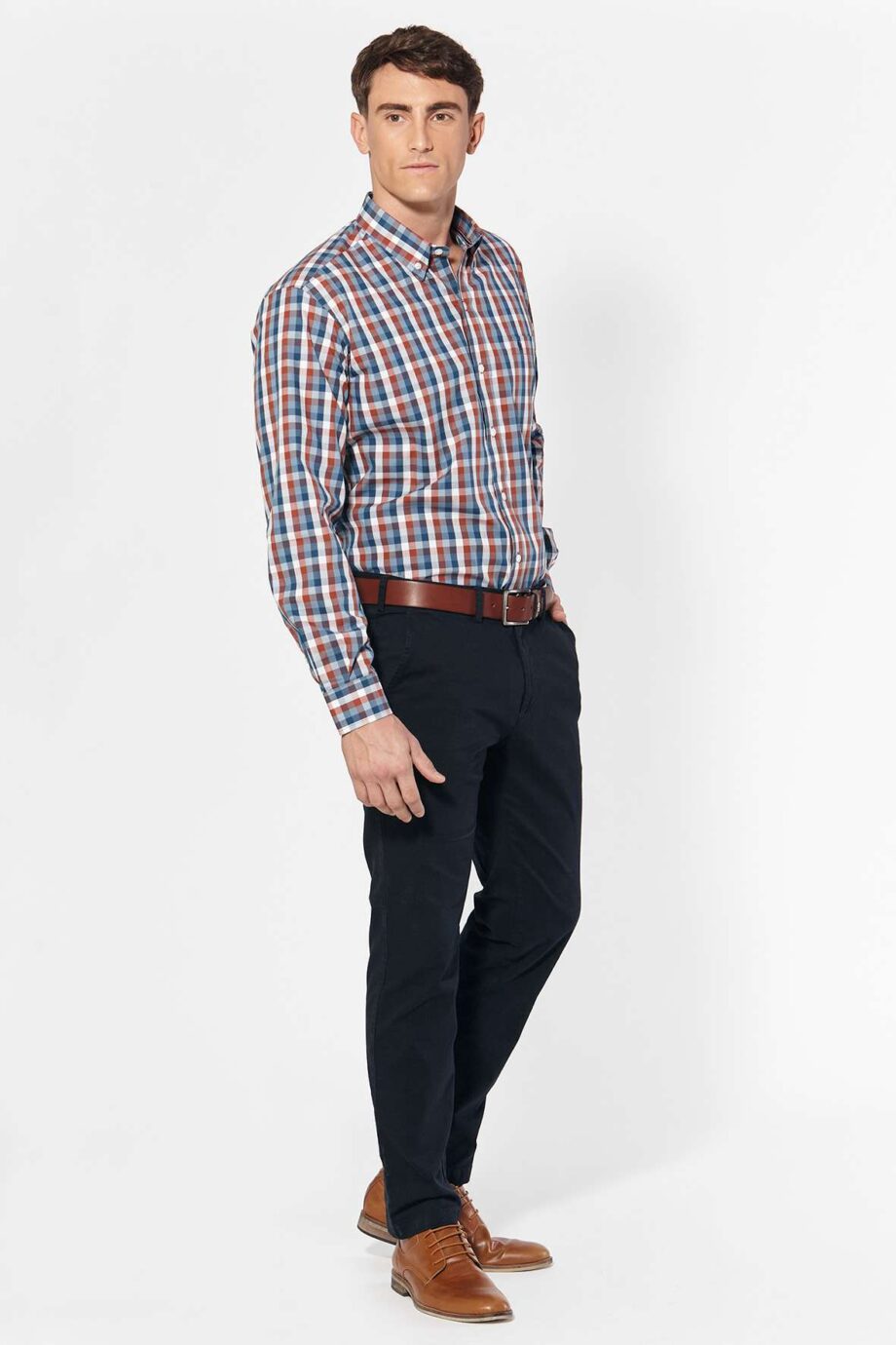 Camisa regular fit a cuadros