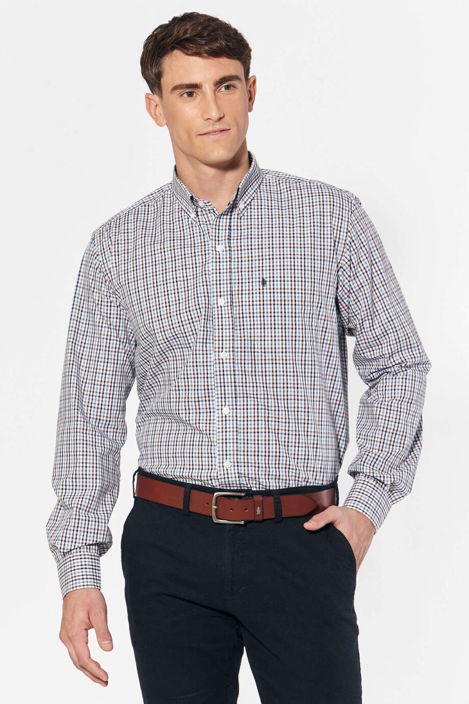 Camisa regular fit a cuadros