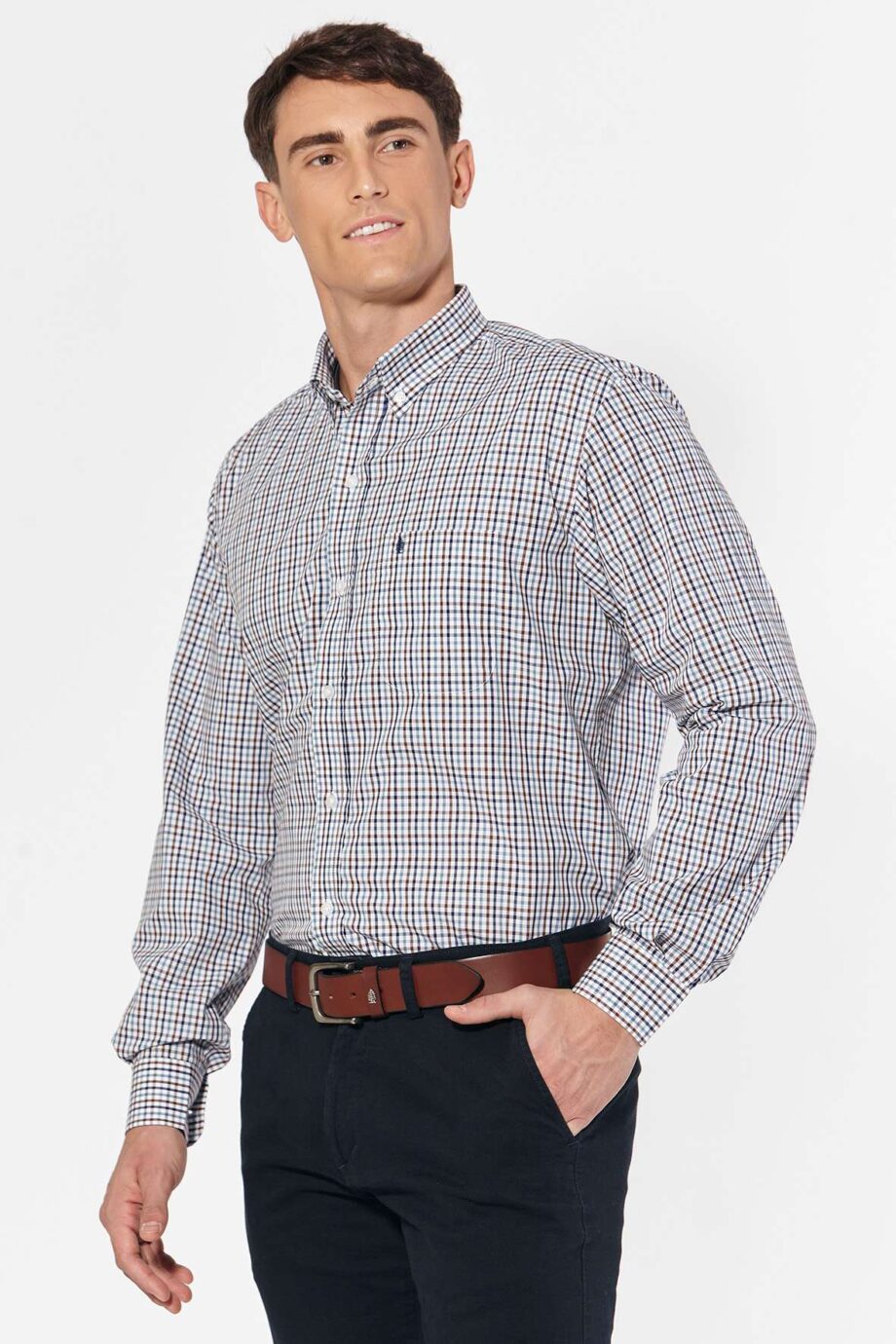 Camisa regular fit a cuadros