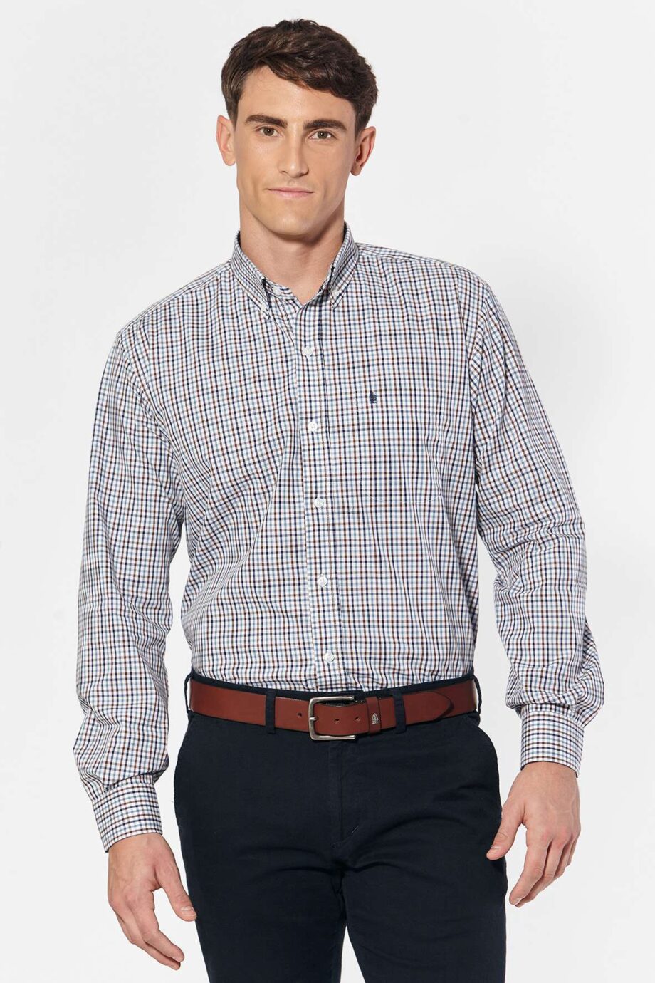 Camisa regular fit a cuadros
