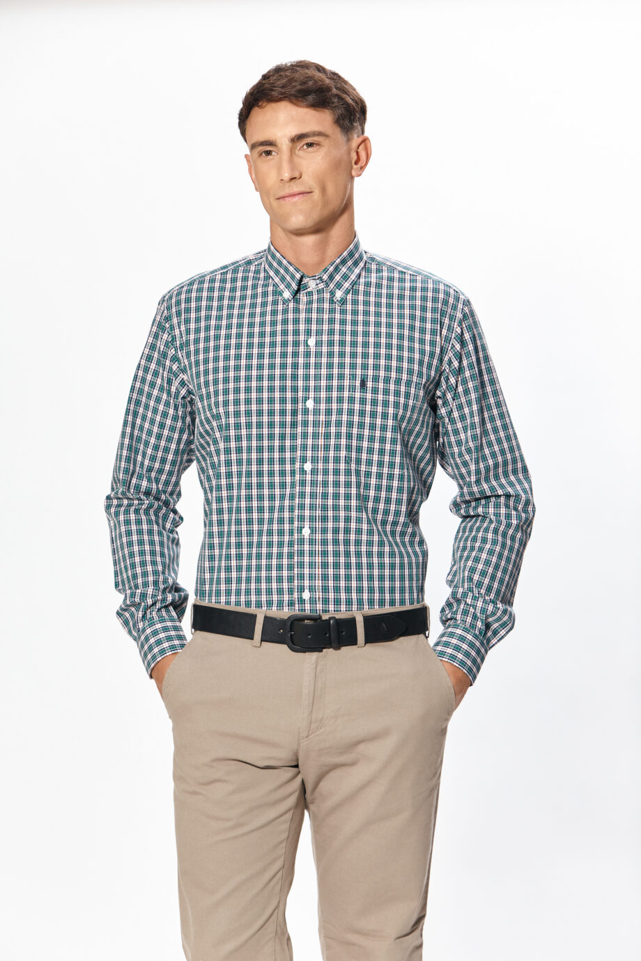 Camisa regular fit a cuadros