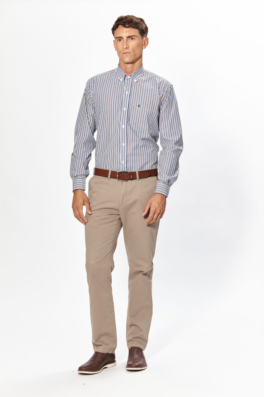 Camisa regular fit a rayas