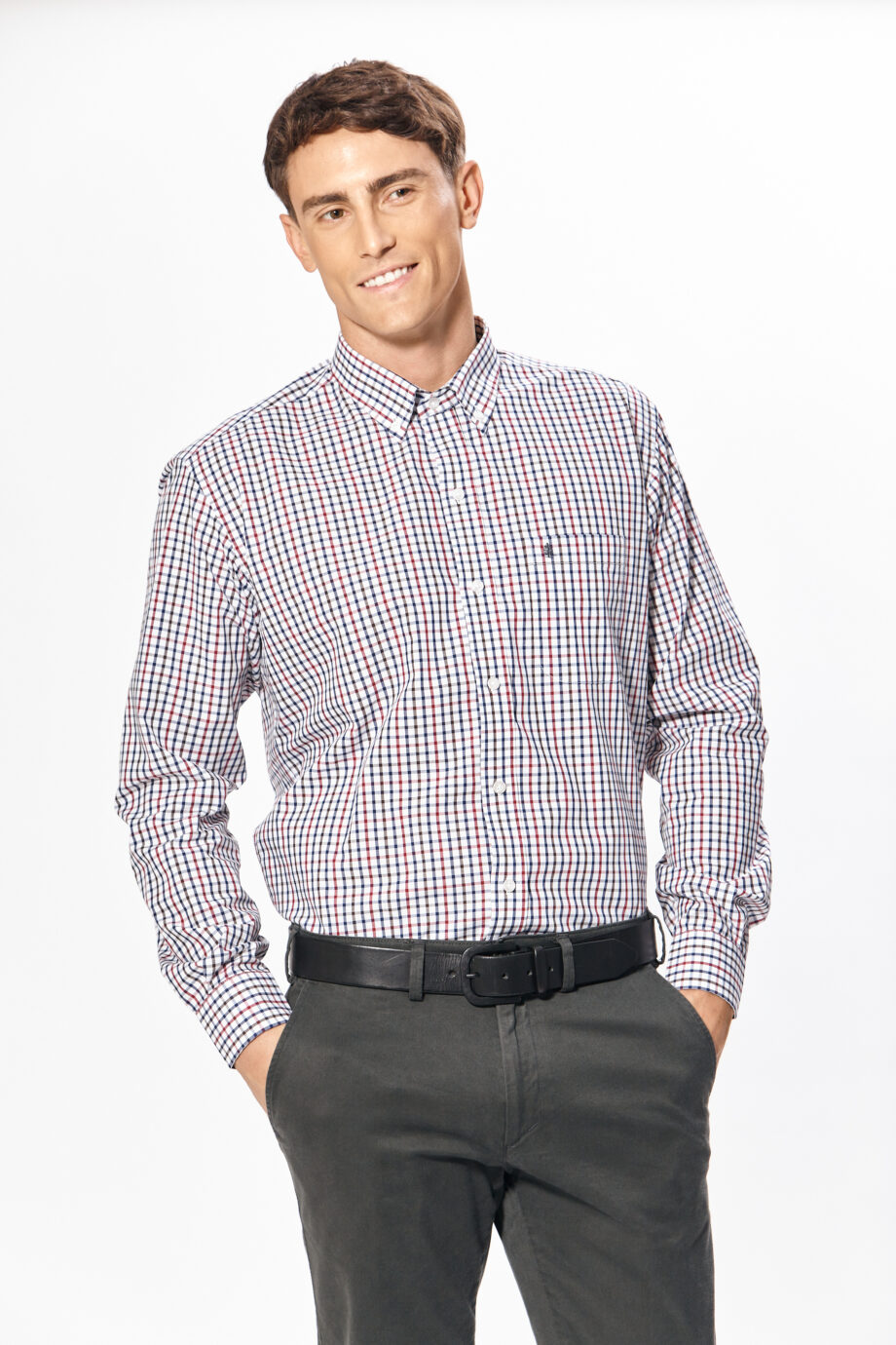 Camisa regular fit a cuadros