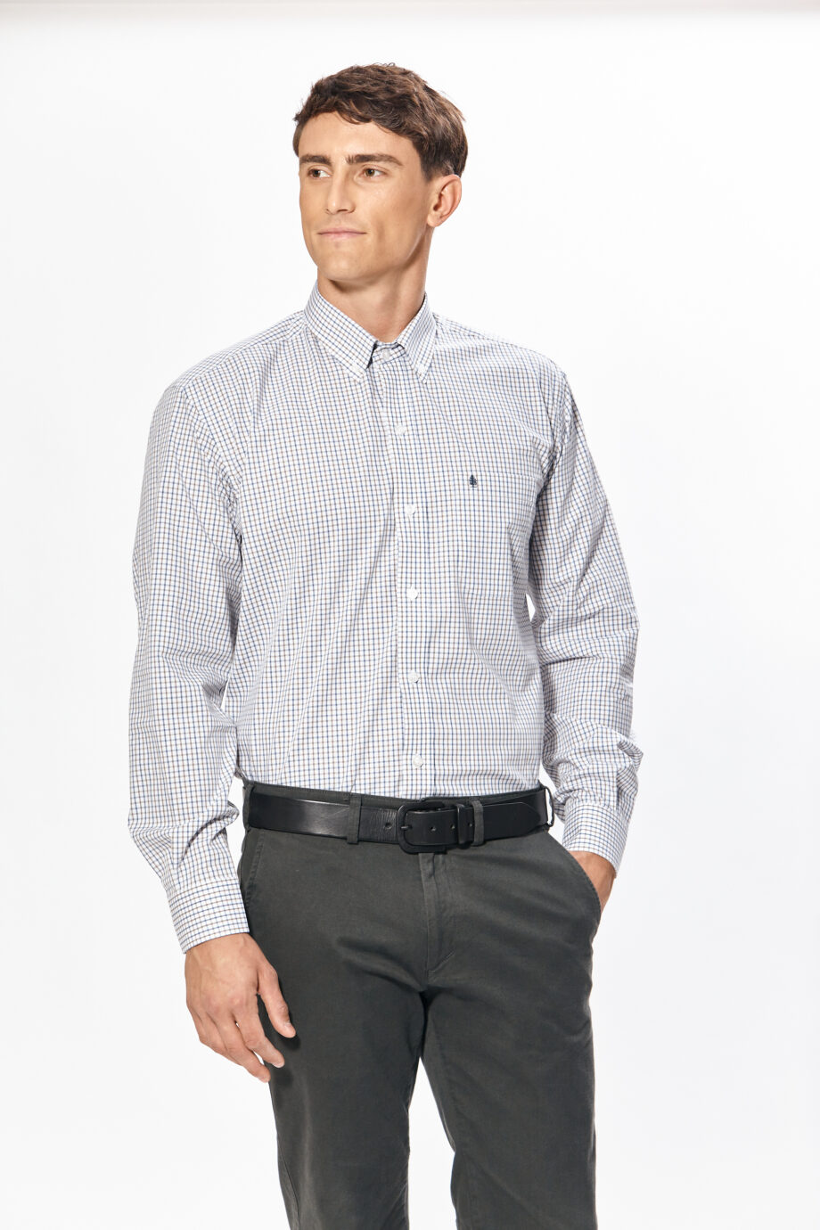 Camisa regular fit a cuadros