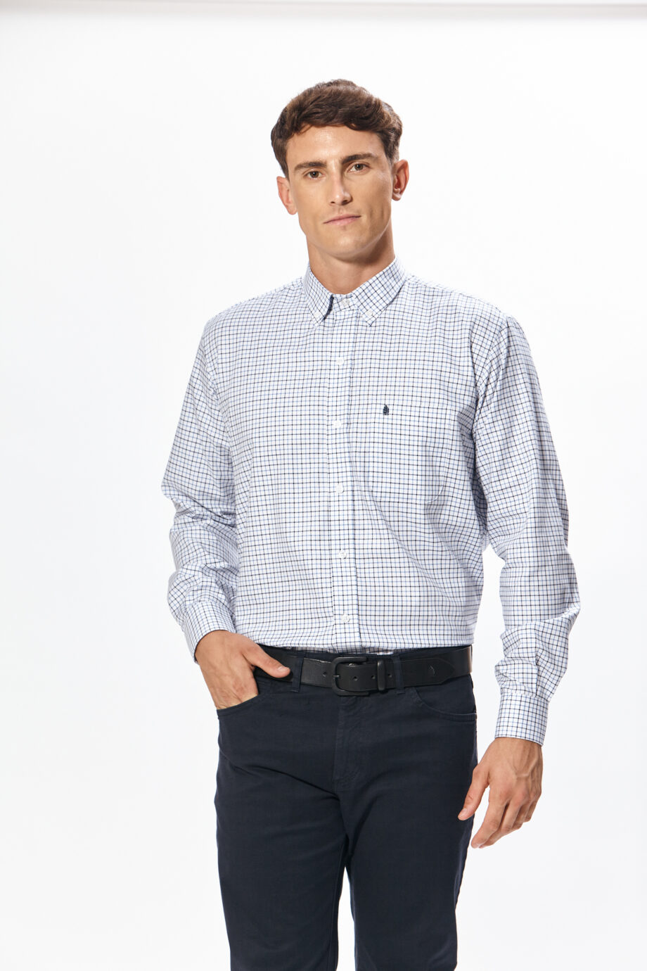 Camisa regular fit a cuadros