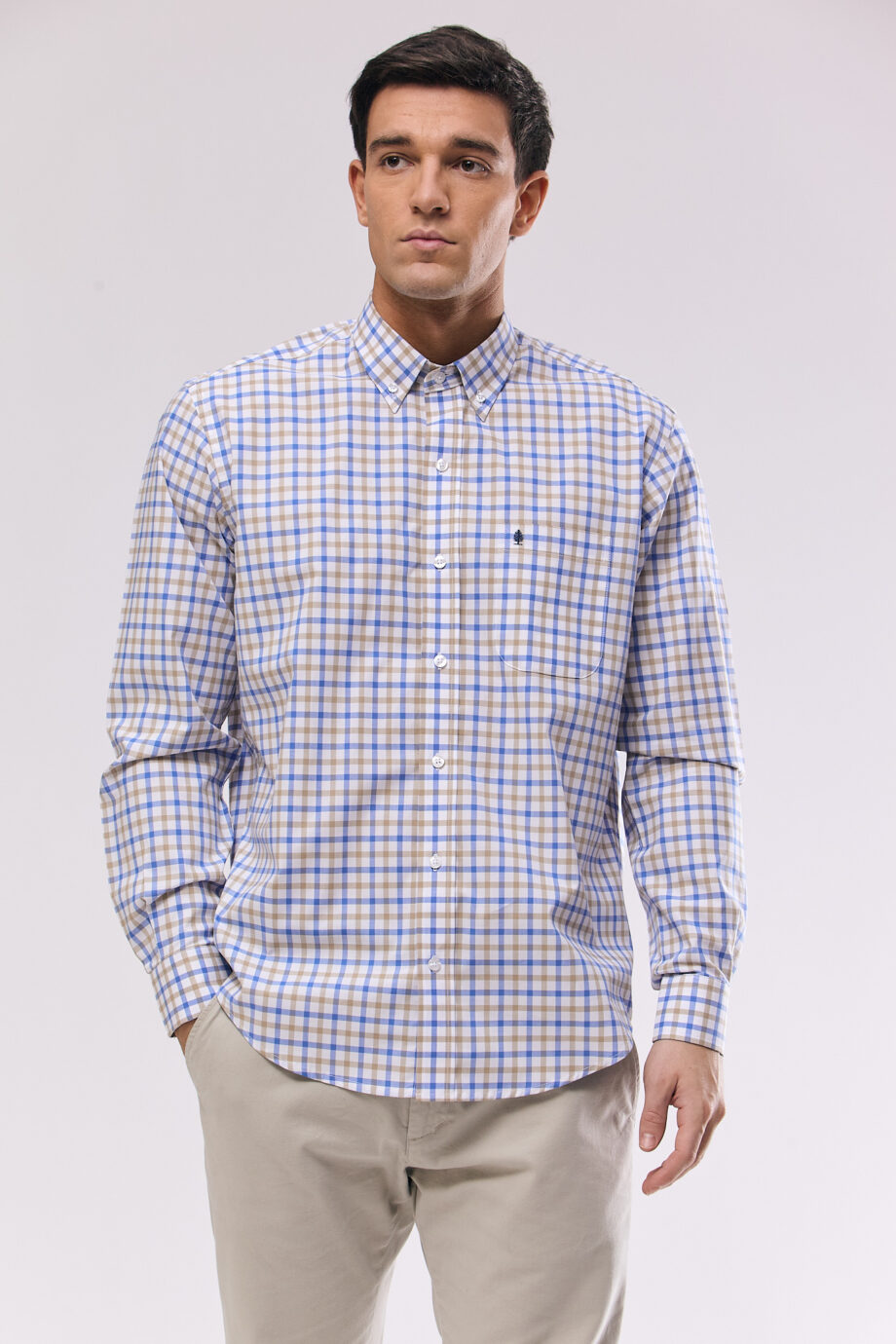 Camisa regular fit a cuadros