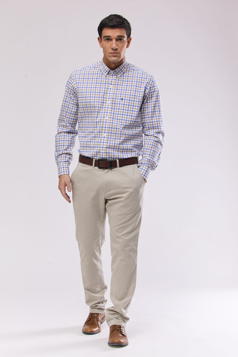 Camisa regular fit a cuadros