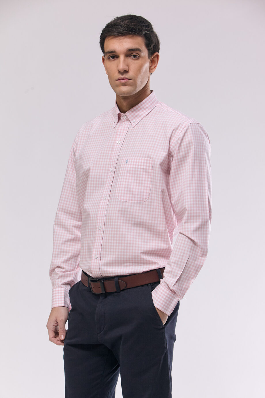 Camisa lisa regular fit