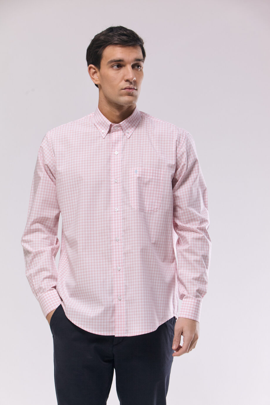 Camisa lisa regular fit