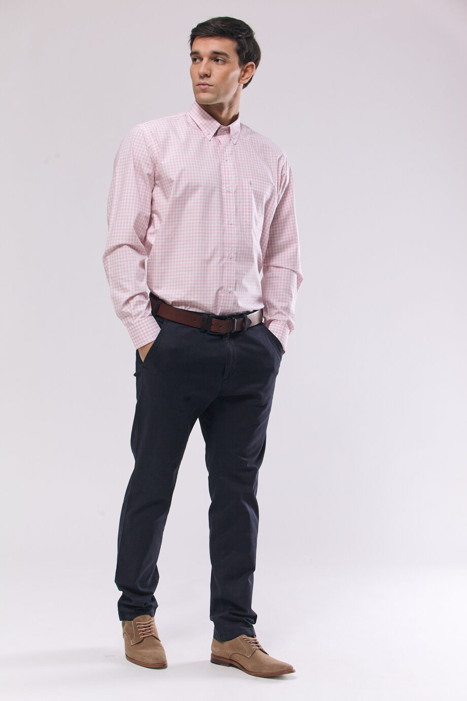 Camisa lisa regular fit