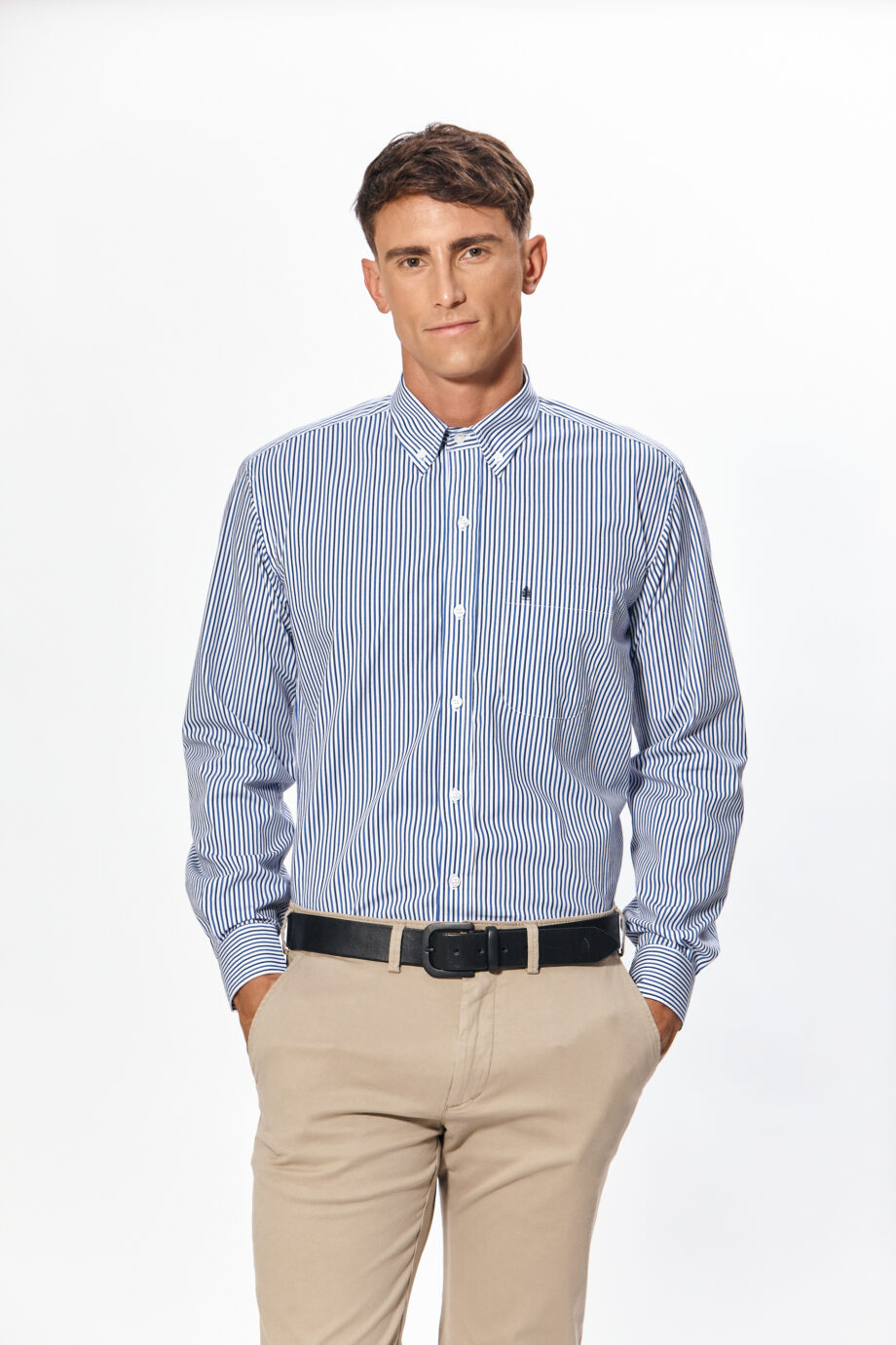 Camisa regular fit a rayas