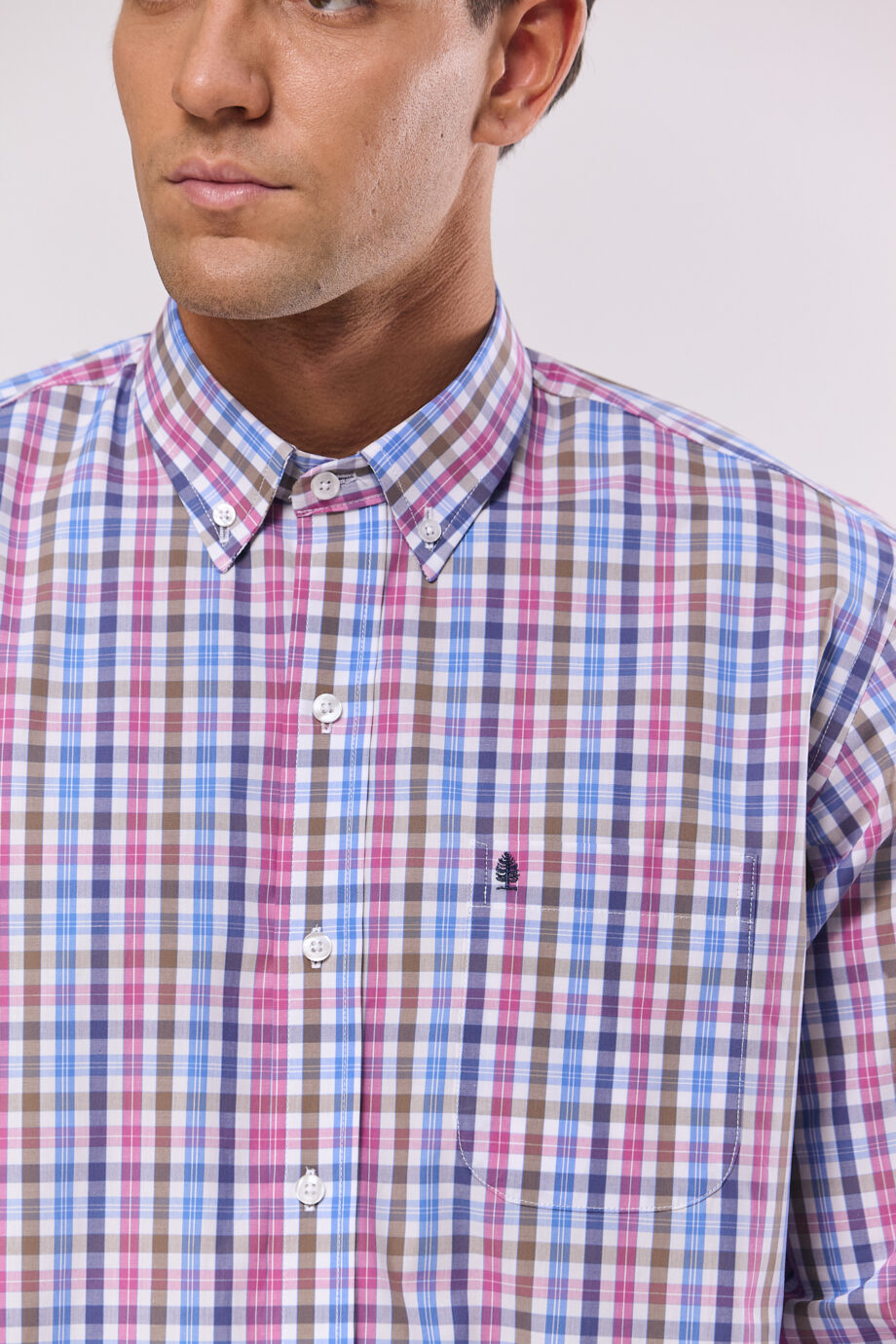 Camisa lisa regular fit