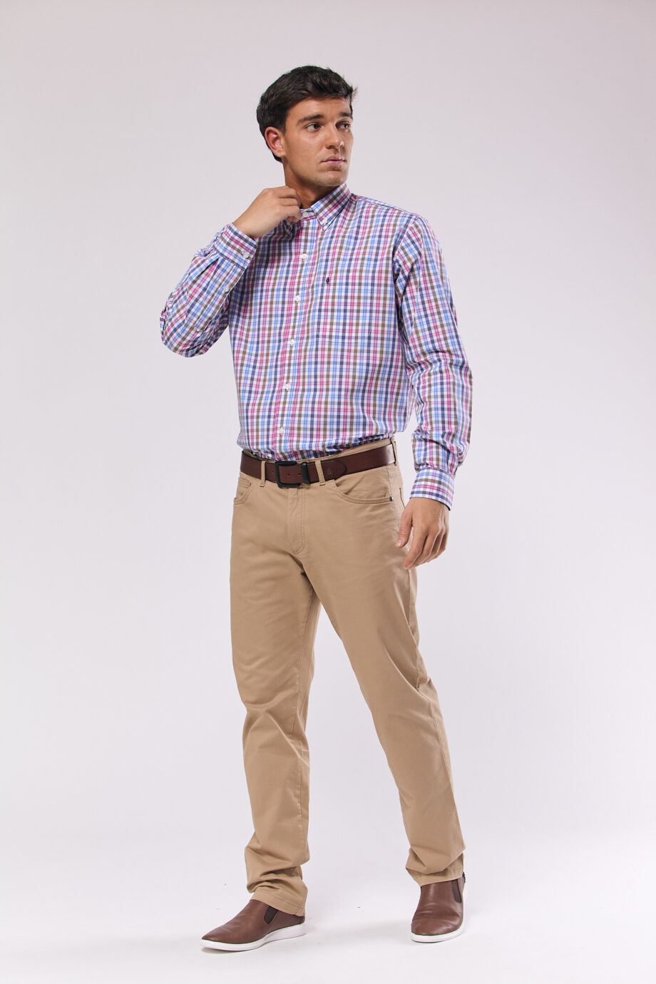 Camisa lisa regular fit