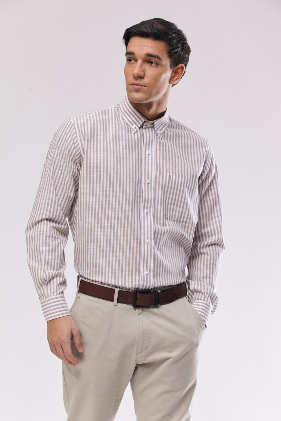 Camisa lisa regular fit