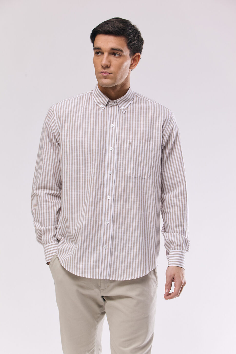 Camisa lisa regular fit