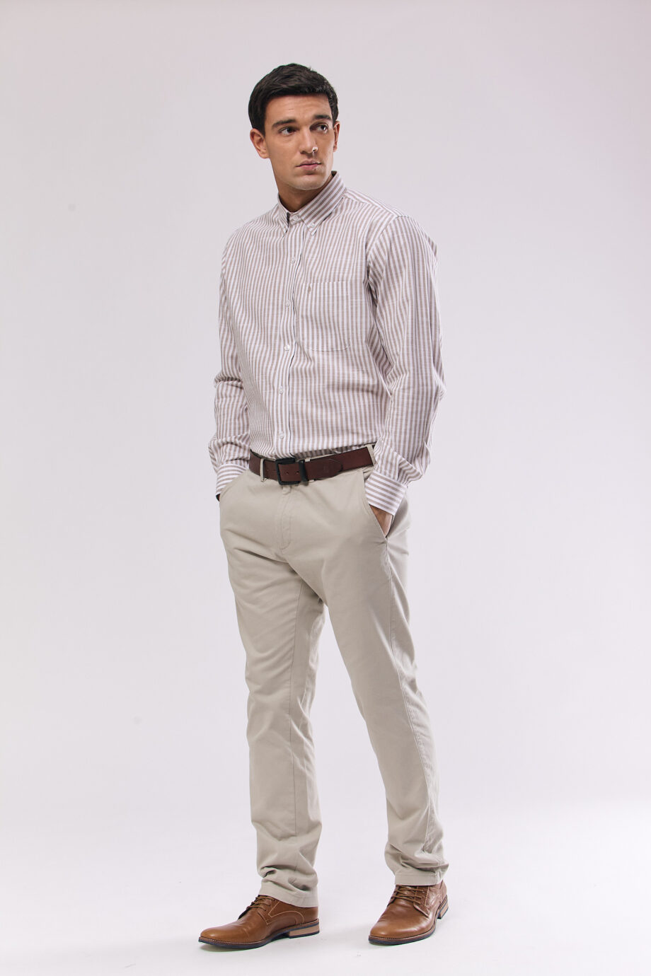 Camisa lisa regular fit