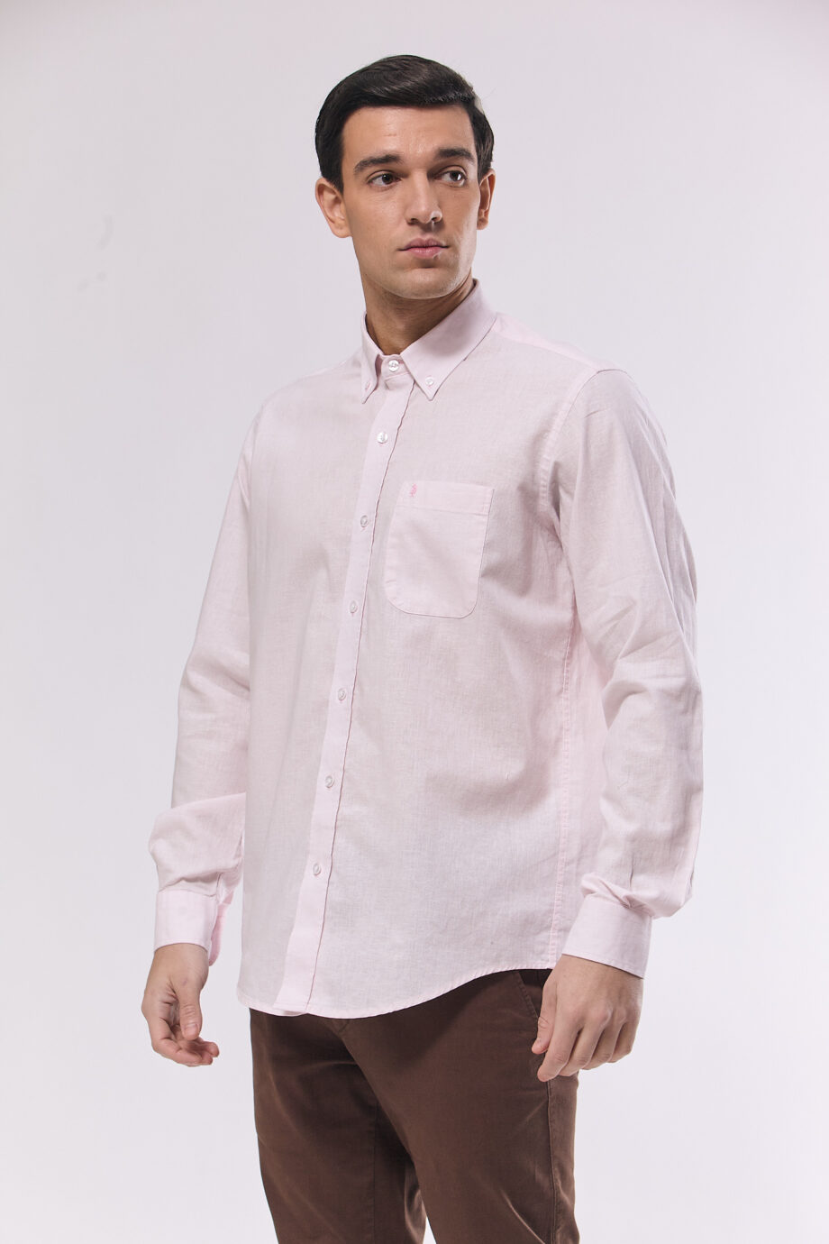 Camisa lisa regular fit