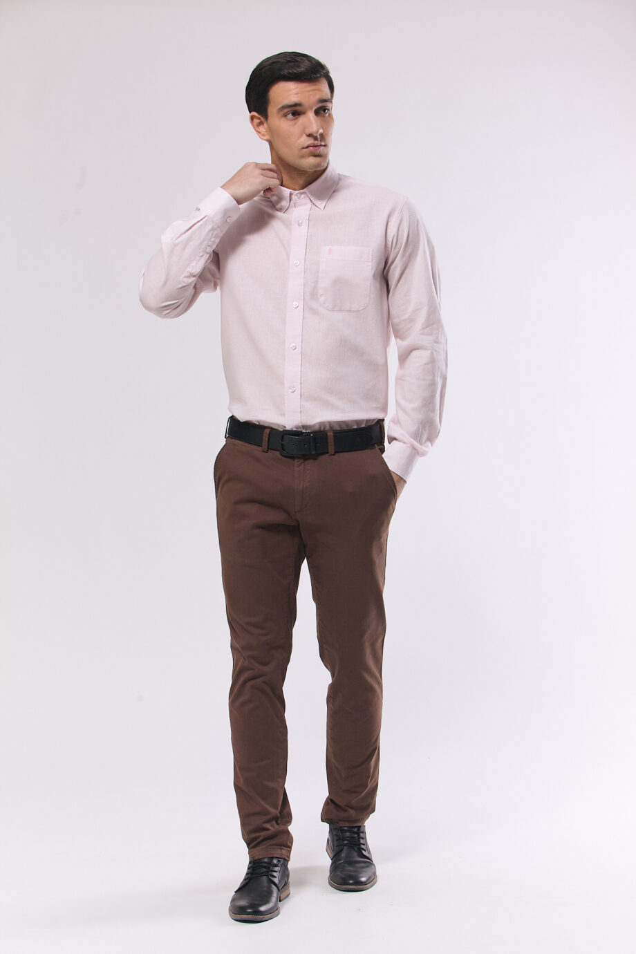 Camisa lisa regular fit