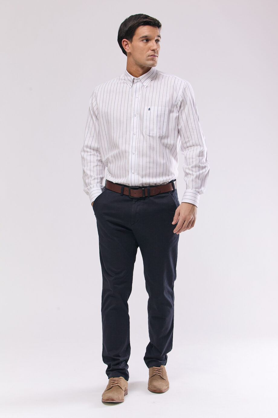 Camisa regular fit a rayas