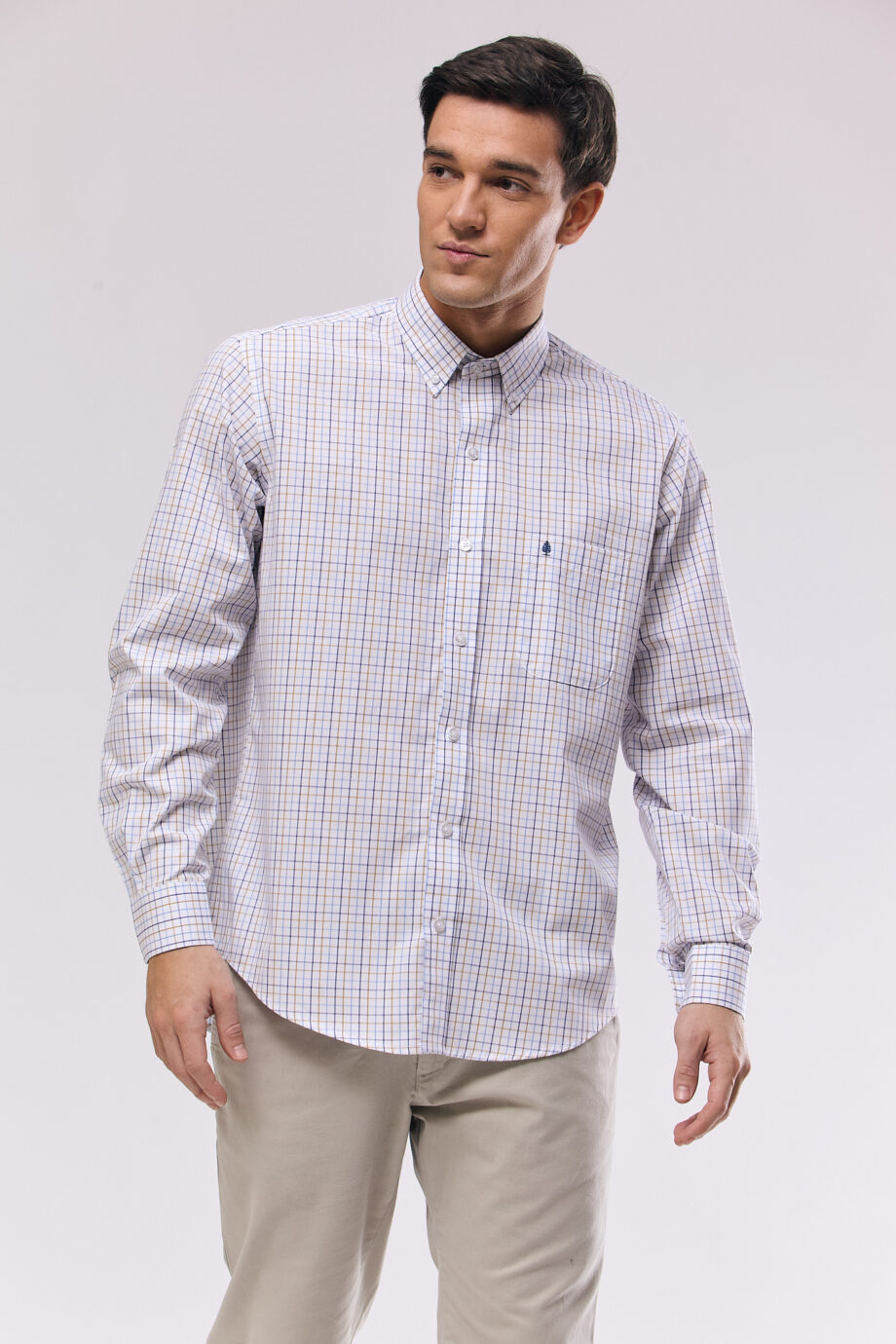 Camisa regular fit a cuadros