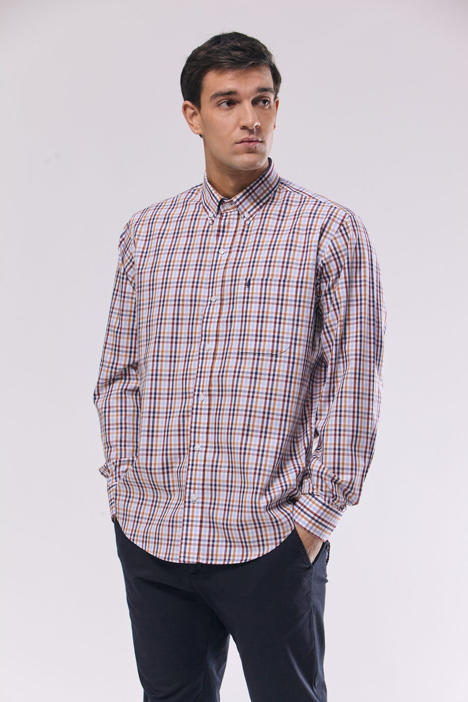 Camisa regular fit a cuadros