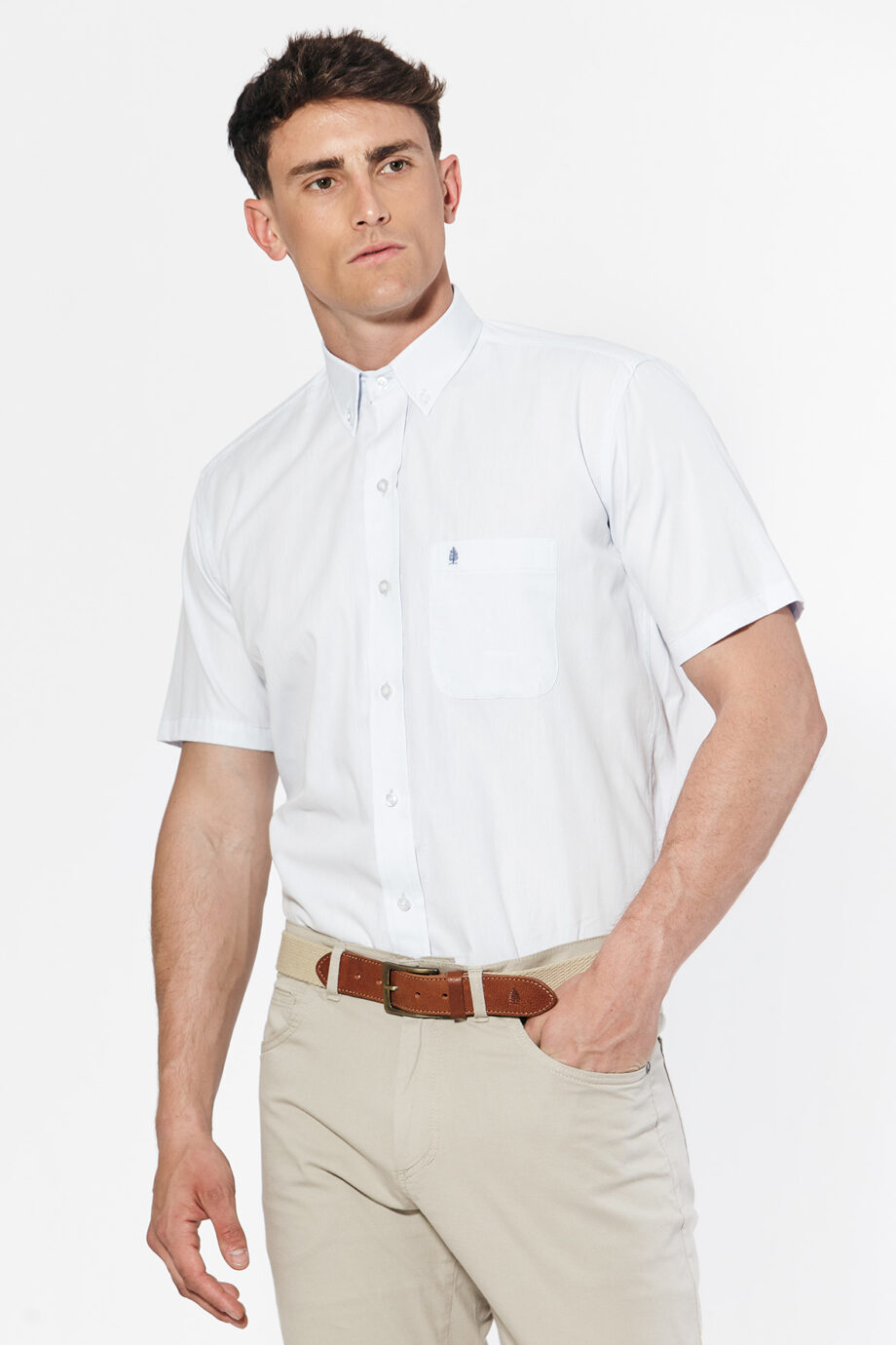 Camisa regular fit de mico oxford