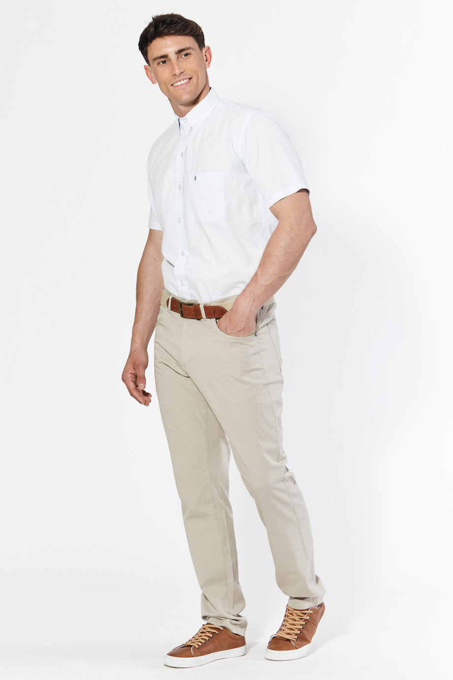 Camisa regular fit de mico oxford