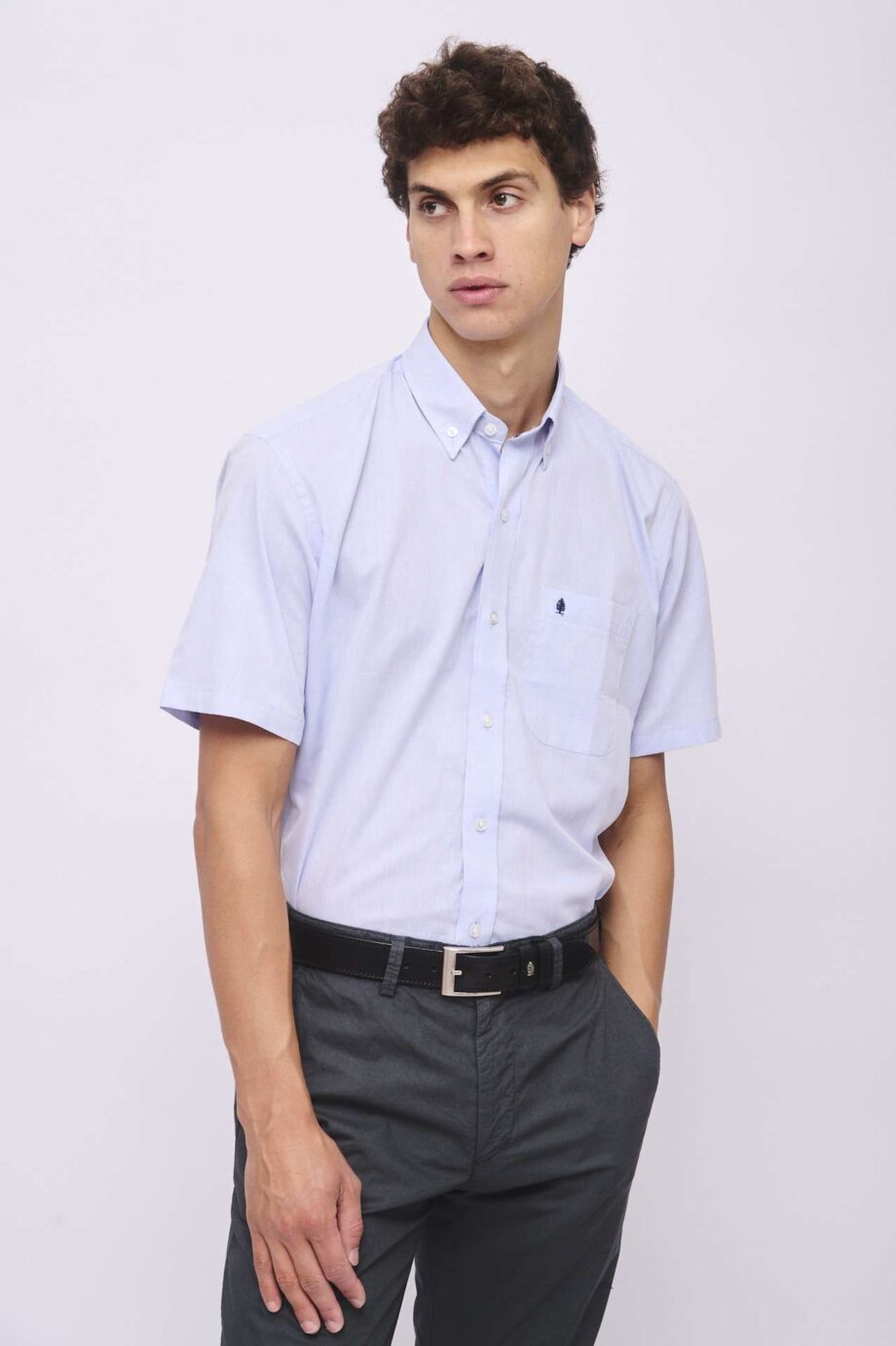 Camisa regular fit de mico oxford